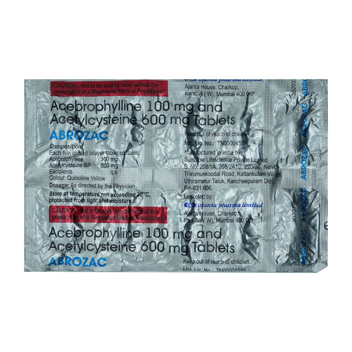 Abrozac Tablet 10's, Pack of 10 TABLETS Abrozac Tablet 10's, Pack of 10 TABLETS