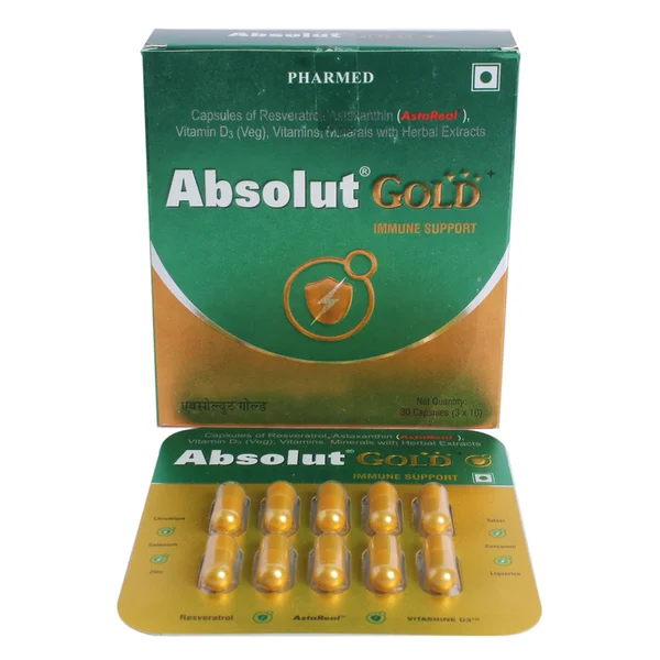 Absolut Gold Capsule 10's, Pack of 10