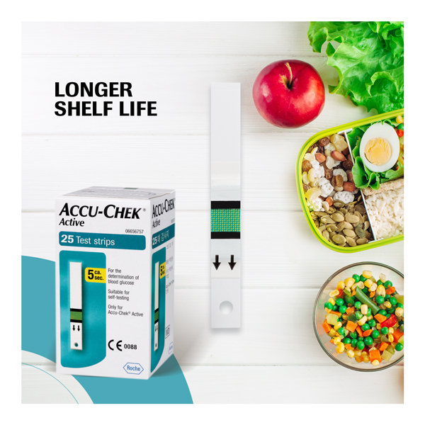 Accu-Chek Active Test Strips, 25 count, Pack of 1 Accu-Chek Active Test Strips, 25 count, Pack of 1