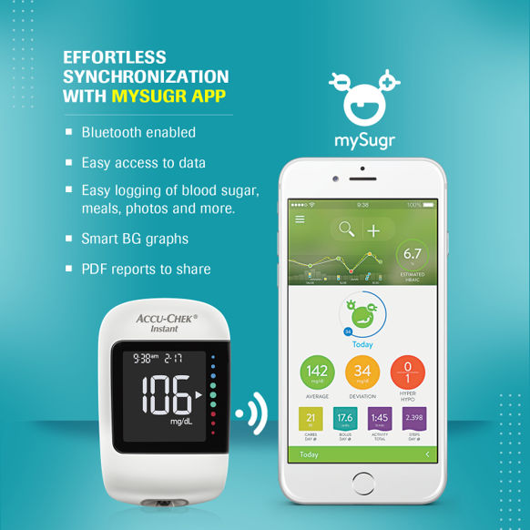 Accu-Chek Instant Wireless Blood Glucose Monitoring System With 10 Free Test Strips, 1 Kit, Pack of 1 Accu-Chek Instant Wireless Blood Glucose Monitoring System With 10 Free Test Strips, 1 Kit, Pack of 1