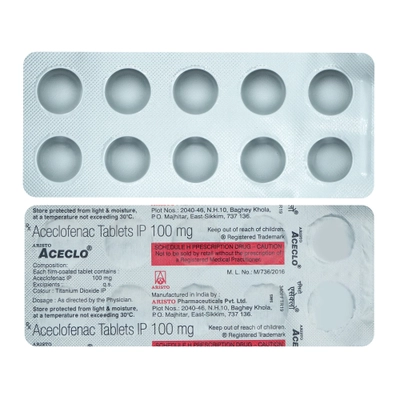 Aceclo Tablet 10's, Pack of 10 TABLETS