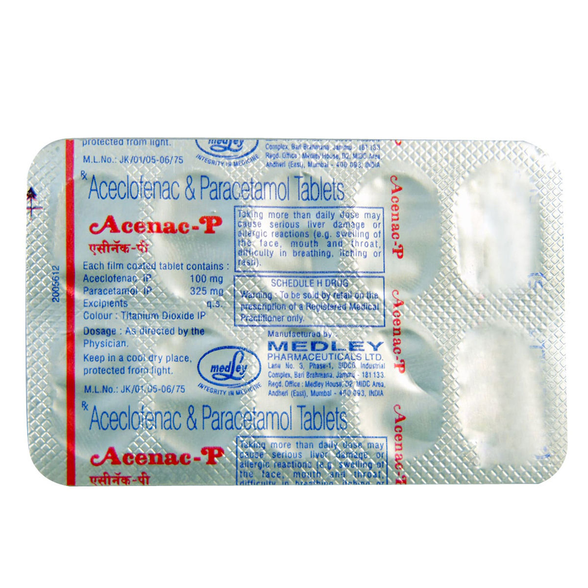 Acenac-P Tablet 10's, Pack of 10 TABLETS Acenac-P Tablet 10's, Pack of 10 TABLETS