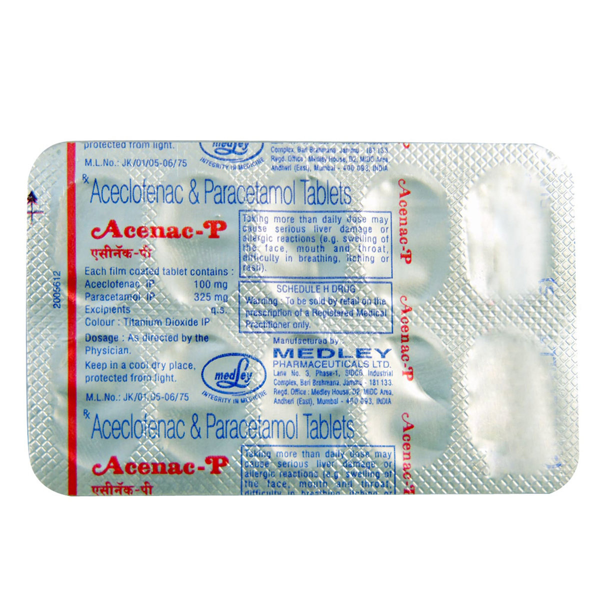 Acenac-P Tablet 10's, Pack of 10 TABLETS Acenac-P Tablet 10's, Pack of 10 TABLETS