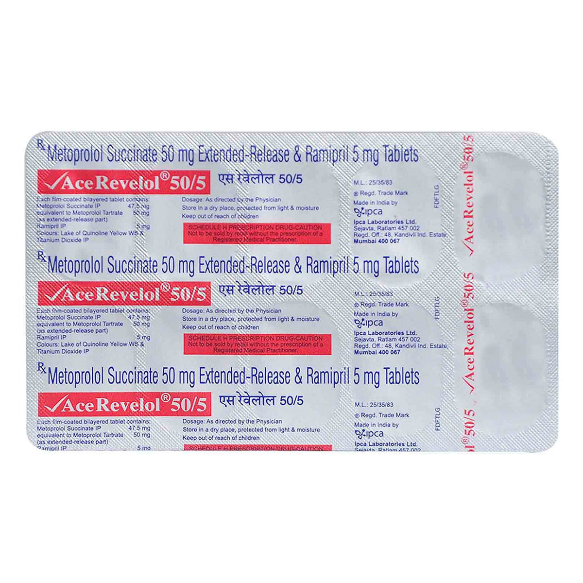 Ace Revelol 50/5 Tablet 10's, Pack of 10 TABLETS Ace Revelol 50/5 Tablet 10's, Pack of 10 TABLETS