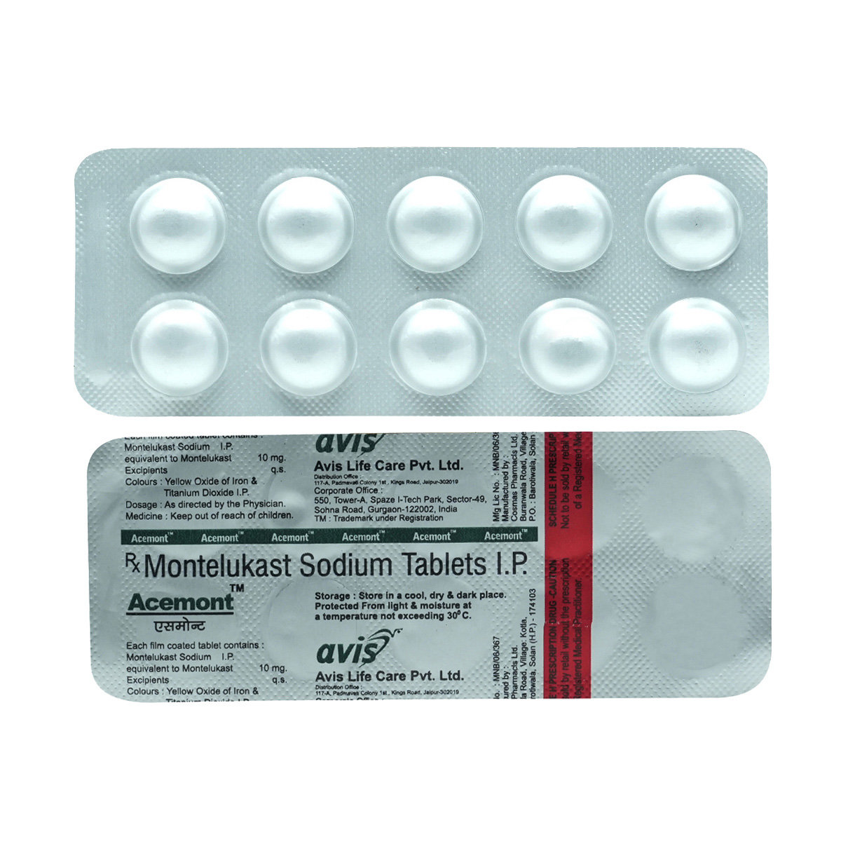 Acemont Tablet 10's, Pack of 10 TABLETS Acemont Tablet 10's, Pack of 10 TABLETS