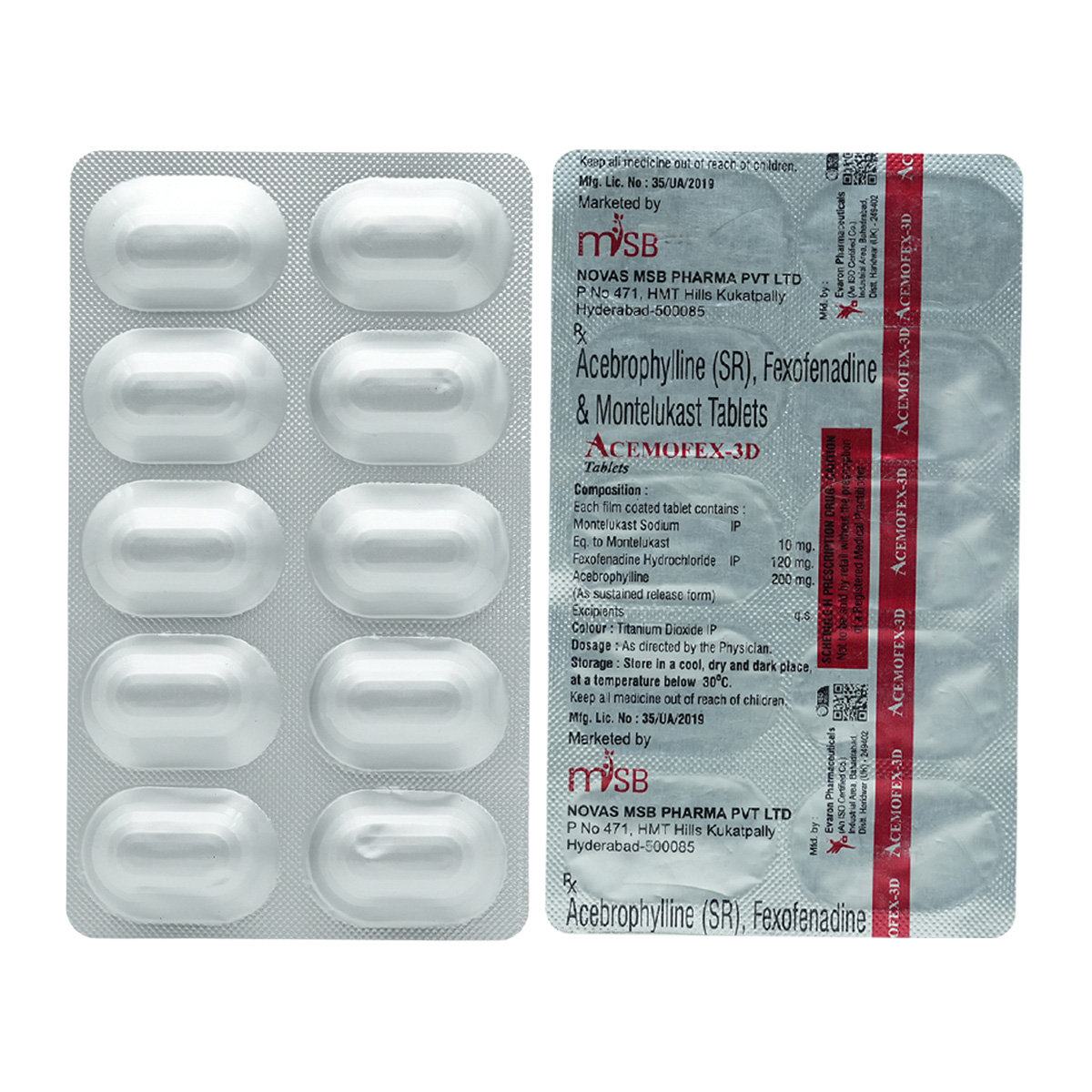 Acemofex-3D Tablet 10's, Pack of 10 TABLETS Acemofex-3D Tablet 10's, Pack of 10 TABLETS