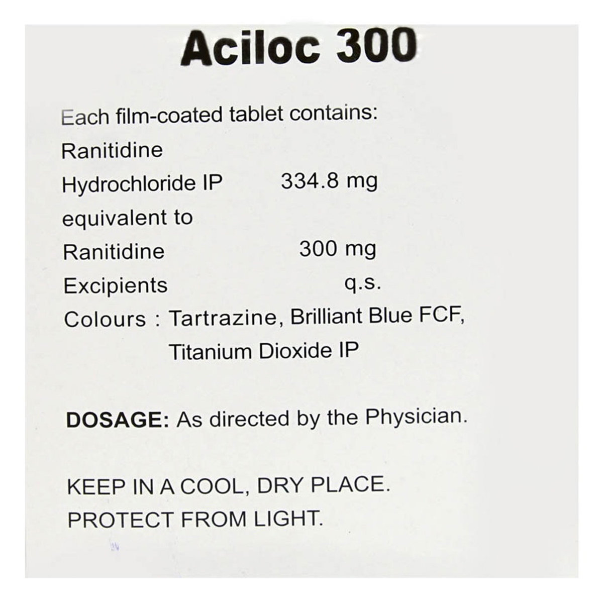 Aciloc 300 Tablet 20's, Pack of 20 TABLETS Aciloc 300 Tablet 20's, Pack of 20 TABLETS