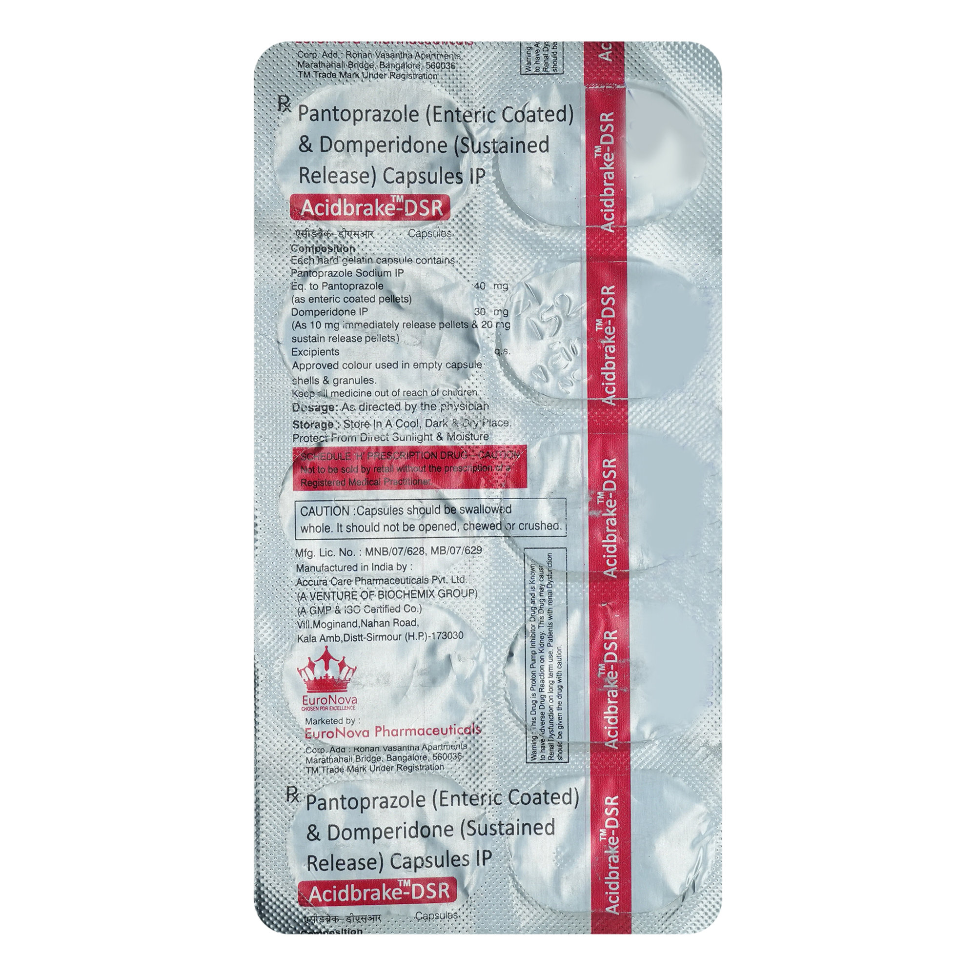 Acidbrake-DSR Capsule 10's, Pack of 10 CapsuleS Acidbrake-DSR Capsule 10's, Pack of 10 CapsuleS