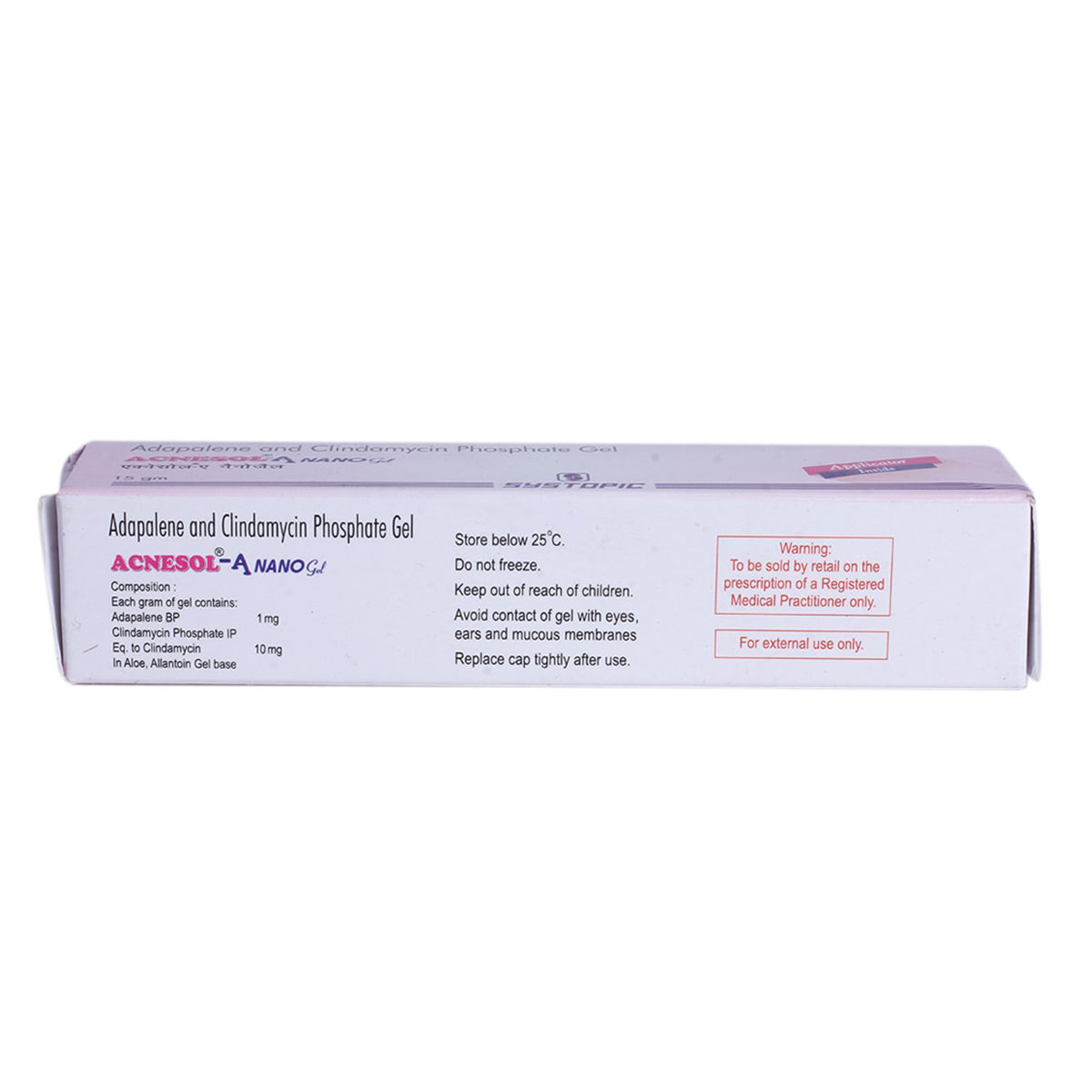 Acnesol A Nano Gel 15 gm | Clindamycin & Adapalen | For Acne Treatment, Pack of 1 GEL Acnesol A Nano Gel 15 gm | Clindamycin & Adapalen | For Acne Treatment, Pack of 1 GEL