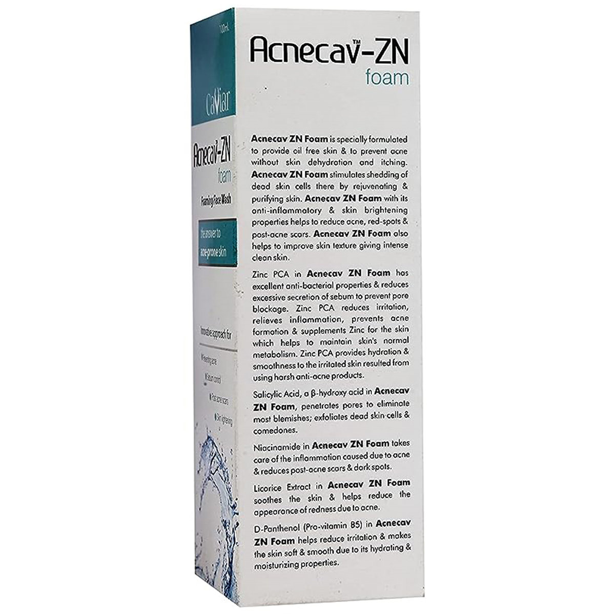 Acnecav-ZN Foam Facewash 100 ml, Pack of 1 Acnecav-ZN Foam Facewash 100 ml, Pack of 1