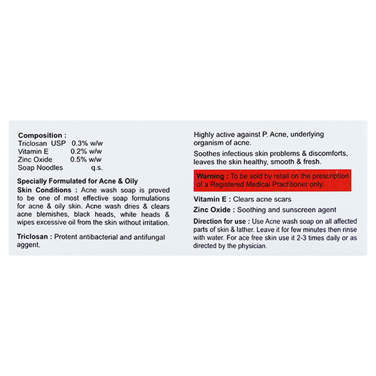 Acnewash Soap 75 gm, Pack of 1 SOAP Acnewash Soap 75 gm, Pack of 1 SOAP
