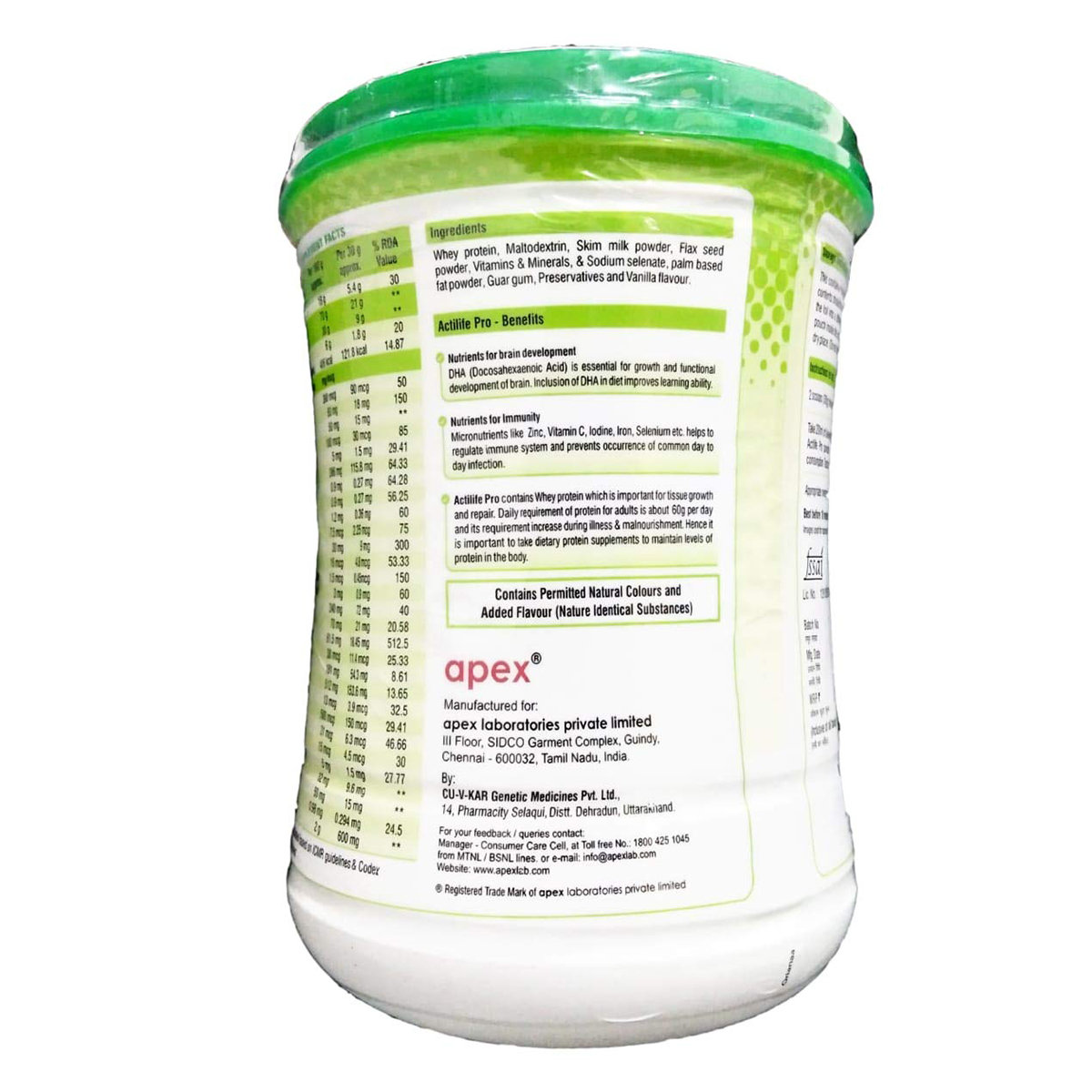 Actilife Pro Vanilla Flavour Powder 200 gm, Pack of 1 Actilife Pro Vanilla Flavour Powder 200 gm, Pack of 1