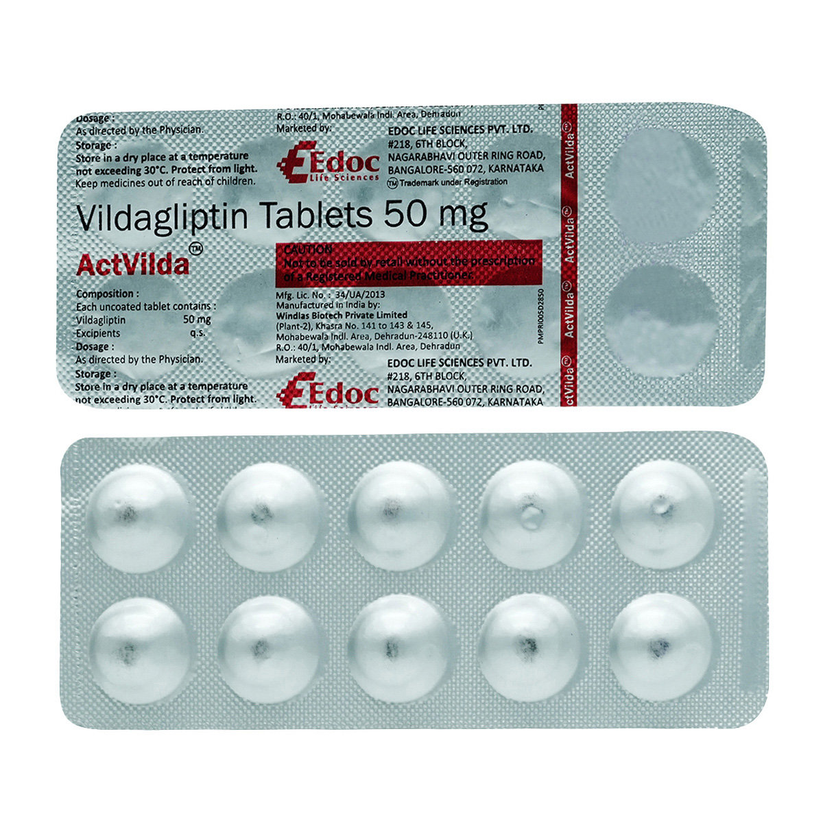 Actvilda 50 mg Tablet 10's, Pack of 10 TabletS Actvilda 50 mg Tablet 10's, Pack of 10 TabletS