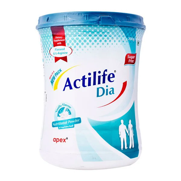 Actilife DIA Sugar Free Vanilla Flavour Powder 200 gm, Pack of 1