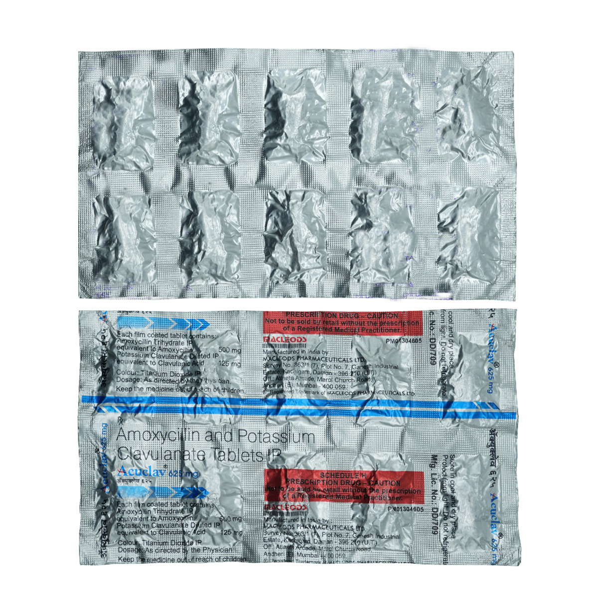 Acuclav 625 mg Tablet 10's, Pack of 10 TABLETS Acuclav 625 mg Tablet 10's, Pack of 10 TABLETS