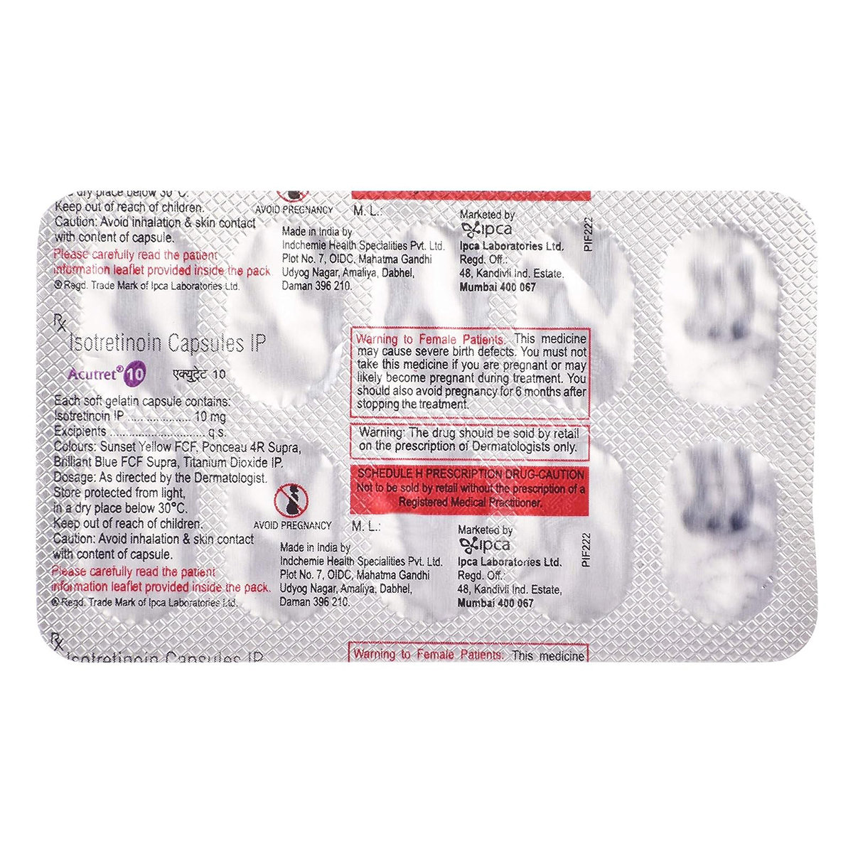 Acutret 10 Capsule 10's, Pack of 10 CAPSULES Acutret 10 Capsule 10's, Pack of 10 CAPSULES