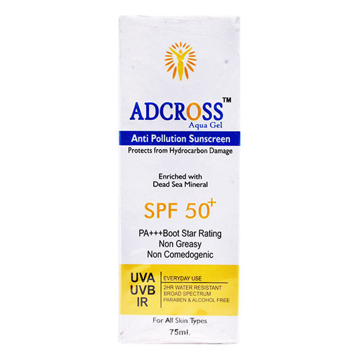 Adcross SPF 50+ Aqua Gel 75 ml, Pack of 1 Adcross SPF 50+ Aqua Gel 75 ml, Pack of 1