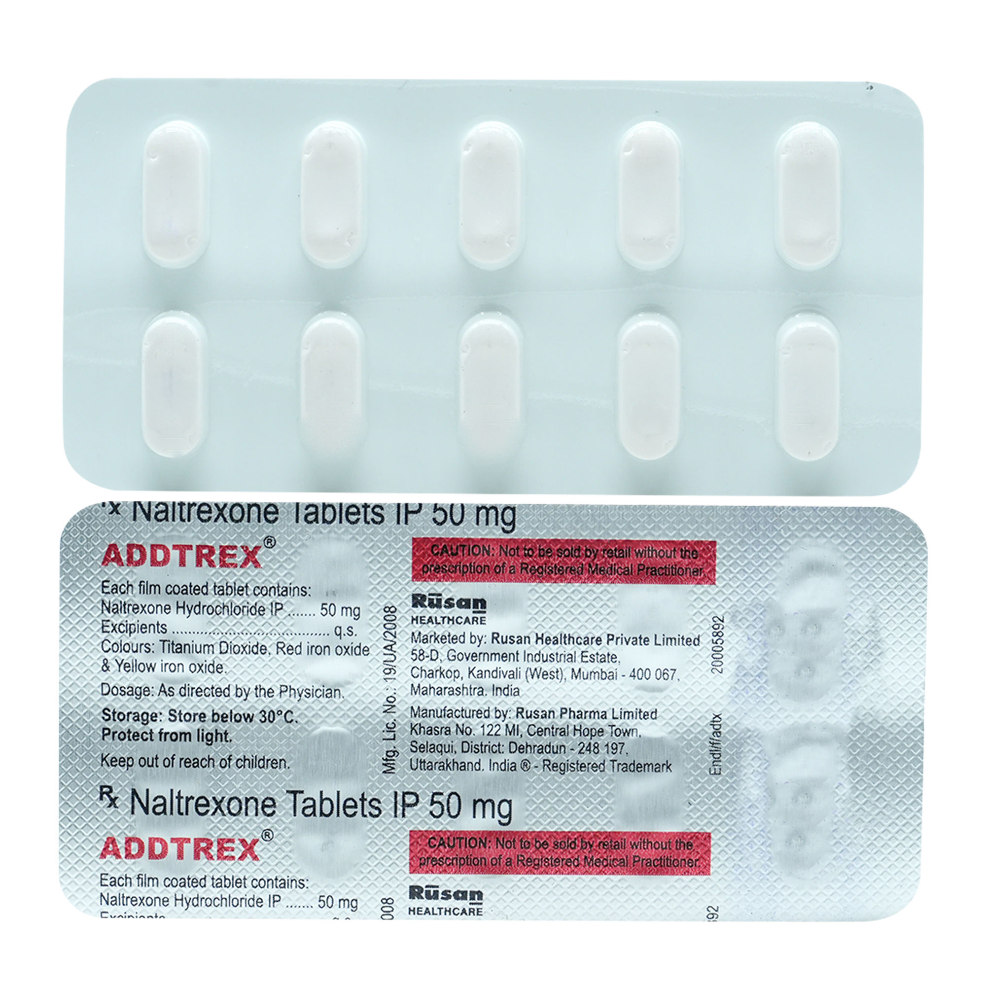 Buy Addtrex 50mg Tablet 10's Online