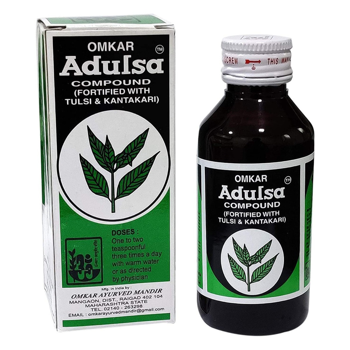 Omkar Adulsa Syrup, 200 ml, Pack of 1 Omkar Adulsa Syrup, 200 ml, Pack of 1
