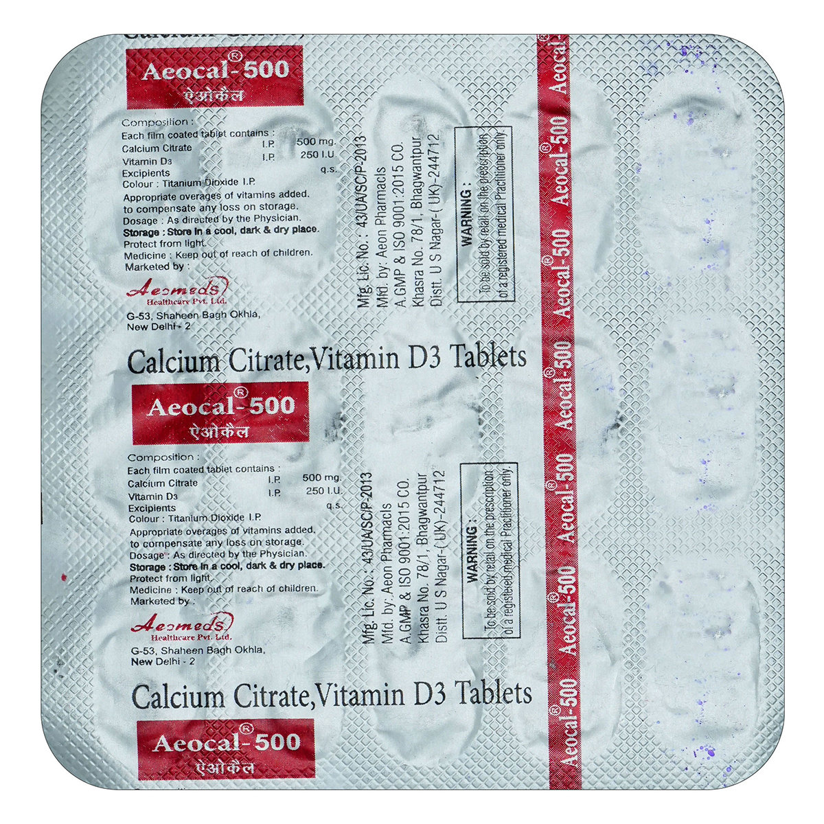 Aeocal Tablet 15's, Pack of 15 Aeocal Tablet 15's, Pack of 15
