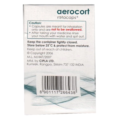 Aerocort Rotacaps 60's, Pack of 1 CAPSULE