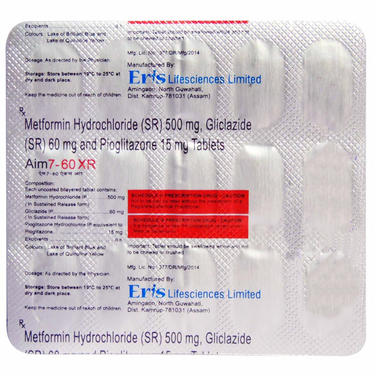 Aim7-60 XR Tablet 15's, Pack of 15 TABLETS Aim7-60 XR Tablet 15's, Pack of 15 TABLETS