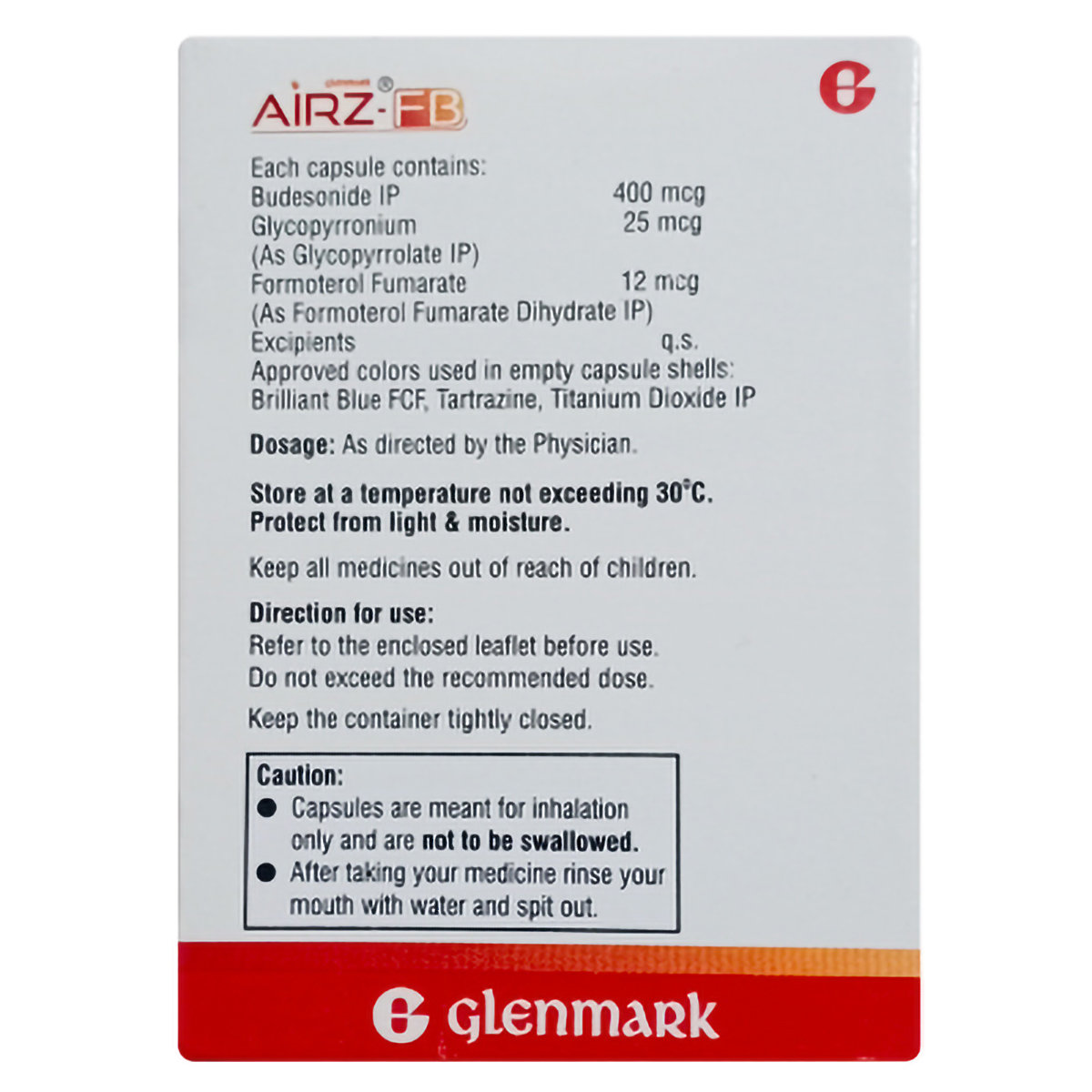 Airz-FB 400/25/12 Capsule 30's, Pack of 1 Capsule Airz-FB 400/25/12 Capsule 30's, Pack of 1 Capsule