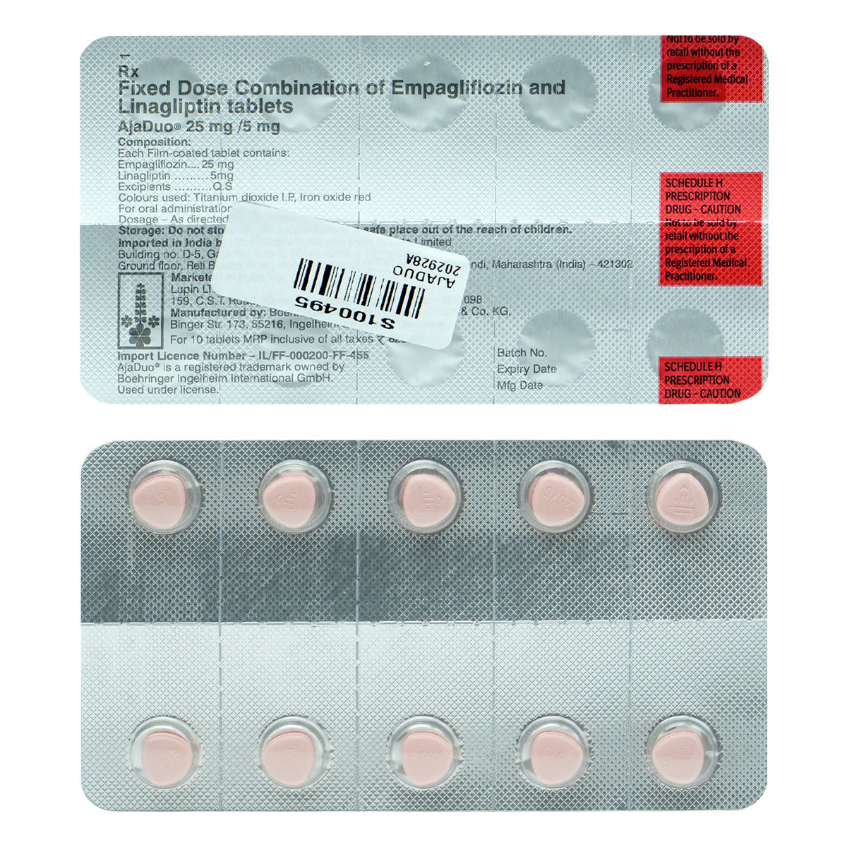 Buy Ajaduo 25 mg/5 mg Tablet 10's Online