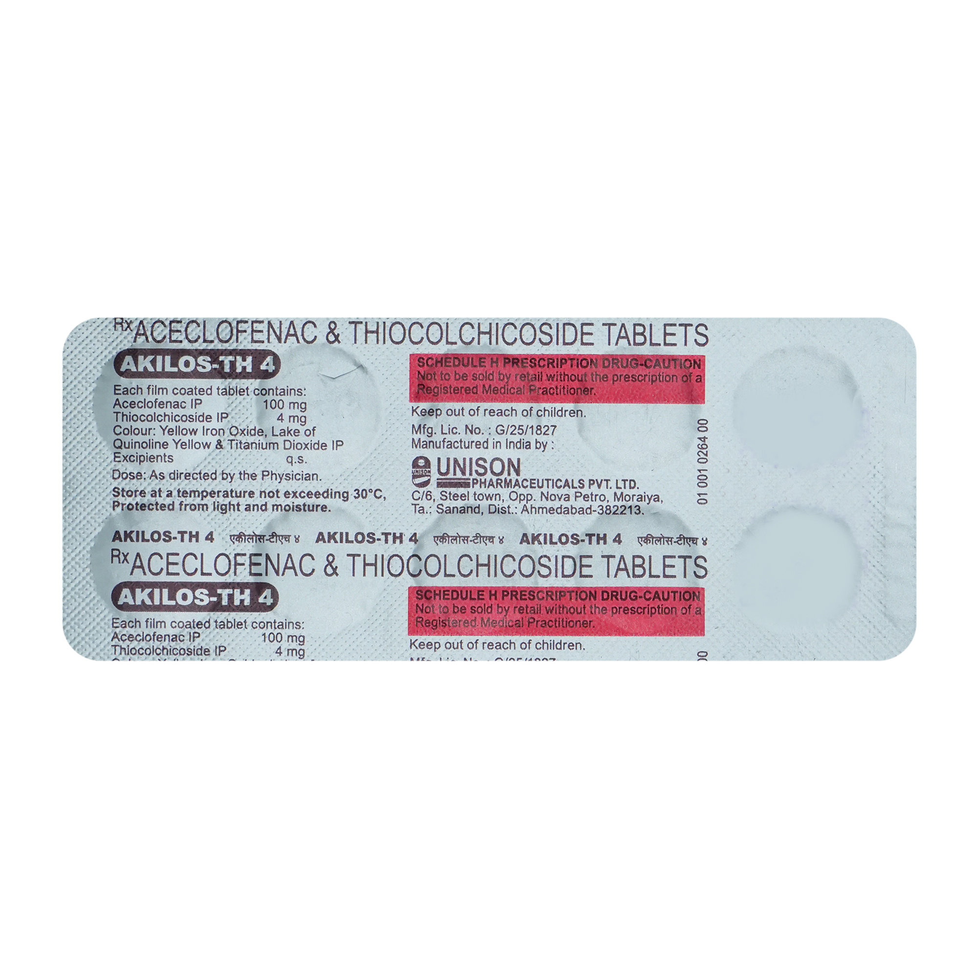 Akilos TH 4 Tablet 10's, Pack of 10 TABLETS Akilos TH 4 Tablet 10's, Pack of 10 TABLETS