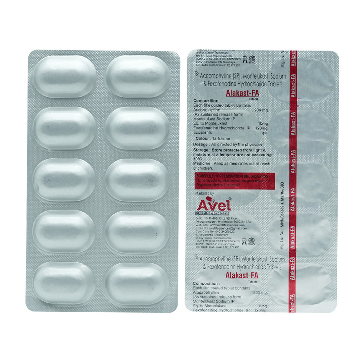 Alakast-FA Tablet 10's, Pack of 10 TABLETS Alakast-FA Tablet 10's, Pack of 10 TABLETS