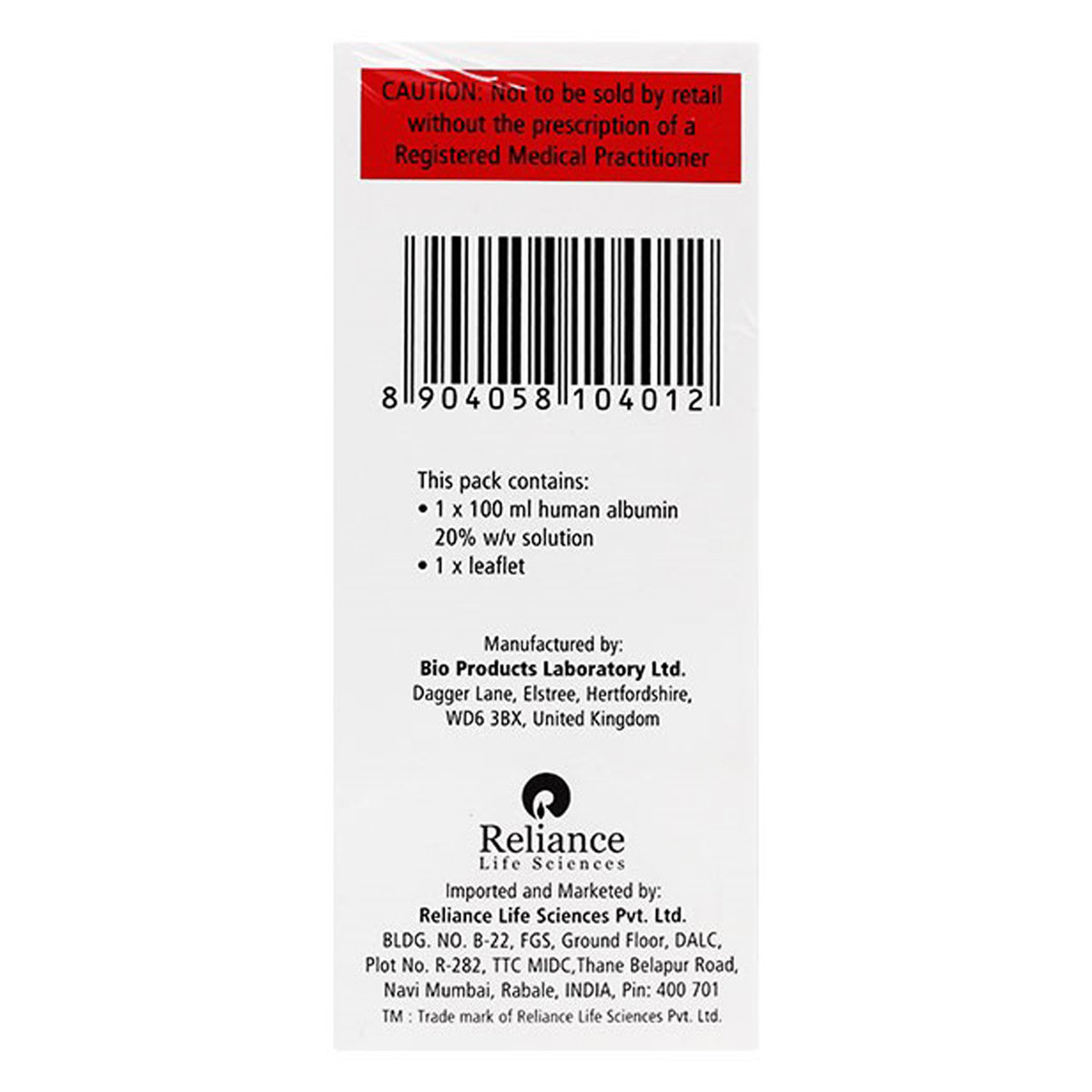 Alburel-OS Solution For Infusion 100 ml, Pack of 1 Infusion Alburel-OS Solution For Infusion 100 ml, Pack of 1 Infusion