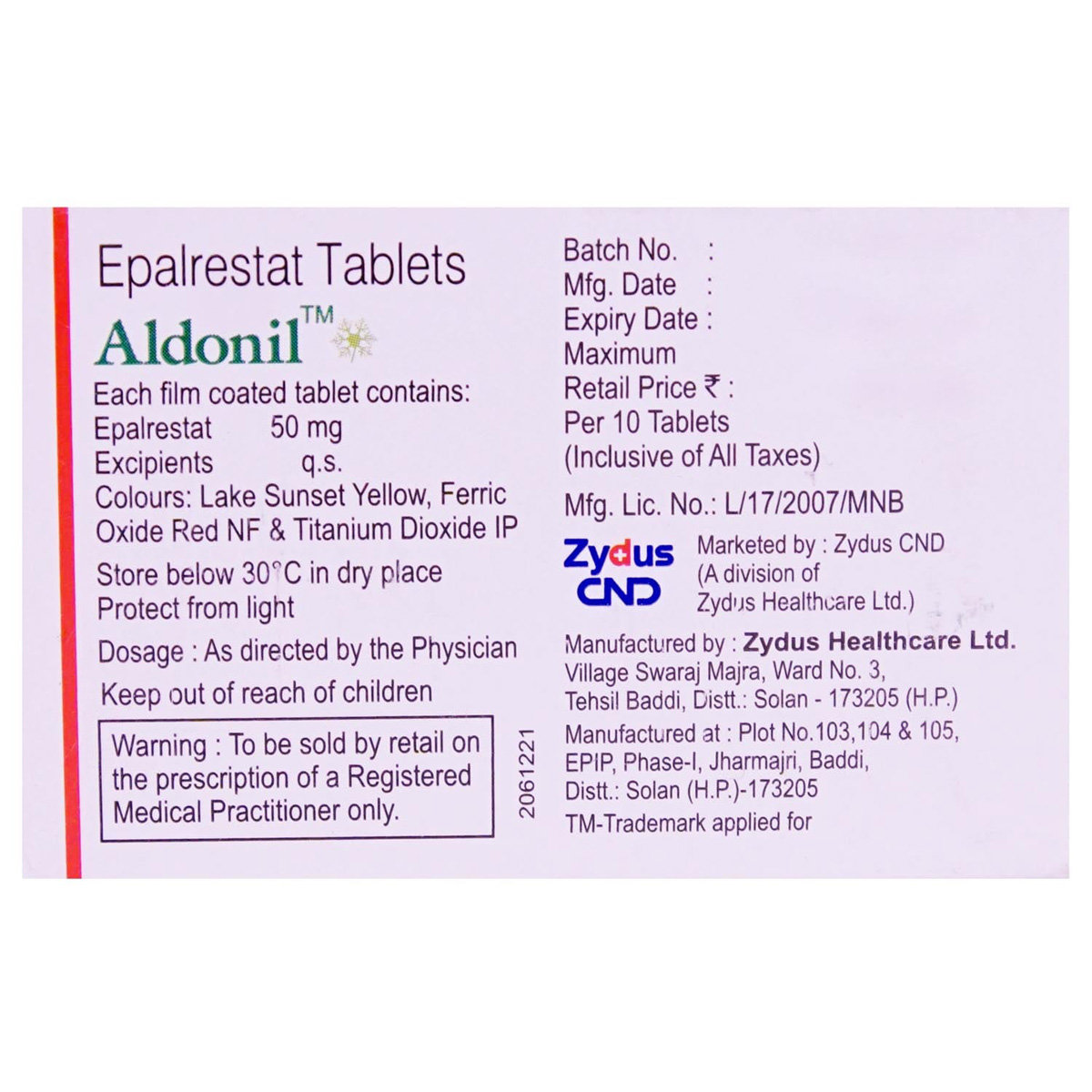 Aldonil Tablet 10's, Pack of 10 TABLETS Aldonil Tablet 10's, Pack of 10 TABLETS