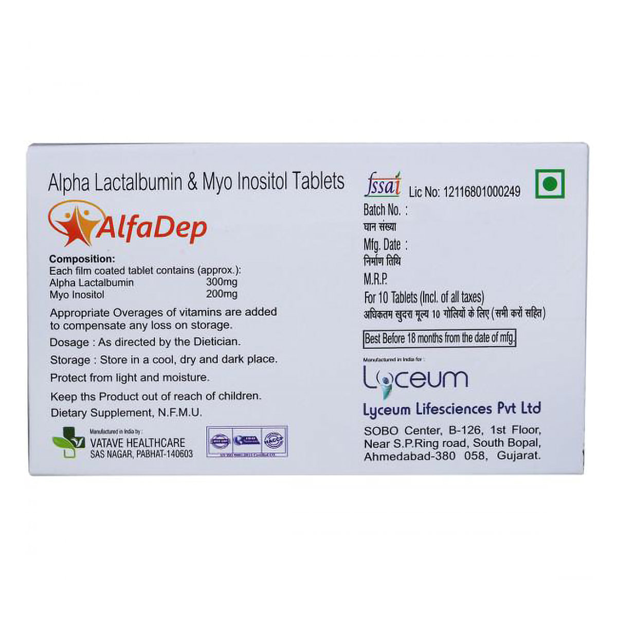Alfadep Tablet 10's, Pack of 10 Alfadep Tablet 10's, Pack of 10