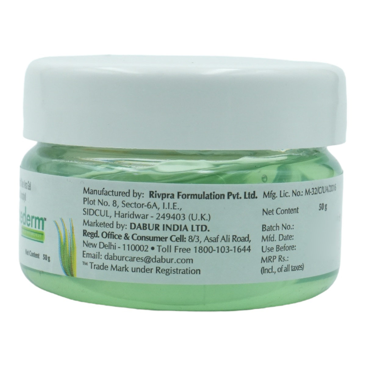 Aloederm Aloe Hydro Gel 50 gm, Pack of 1 Aloederm Aloe Hydro Gel 50 gm, Pack of 1