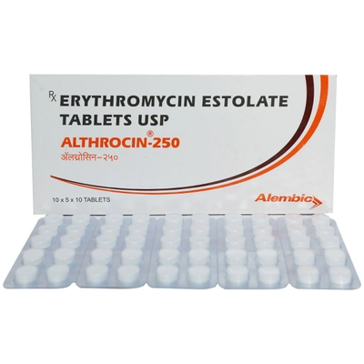 Althrocin 250 Tablet 10's, Pack of 10 TABLETS