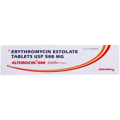 Althrocin-500 Tablet 10's, Pack of 10 TABLETS