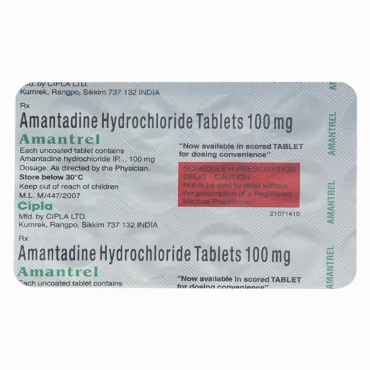 Amantrel 100 mg Capsule 15's, Pack of 15 TABLETS Amantrel 100 mg Capsule 15's, Pack of 15 TABLETS