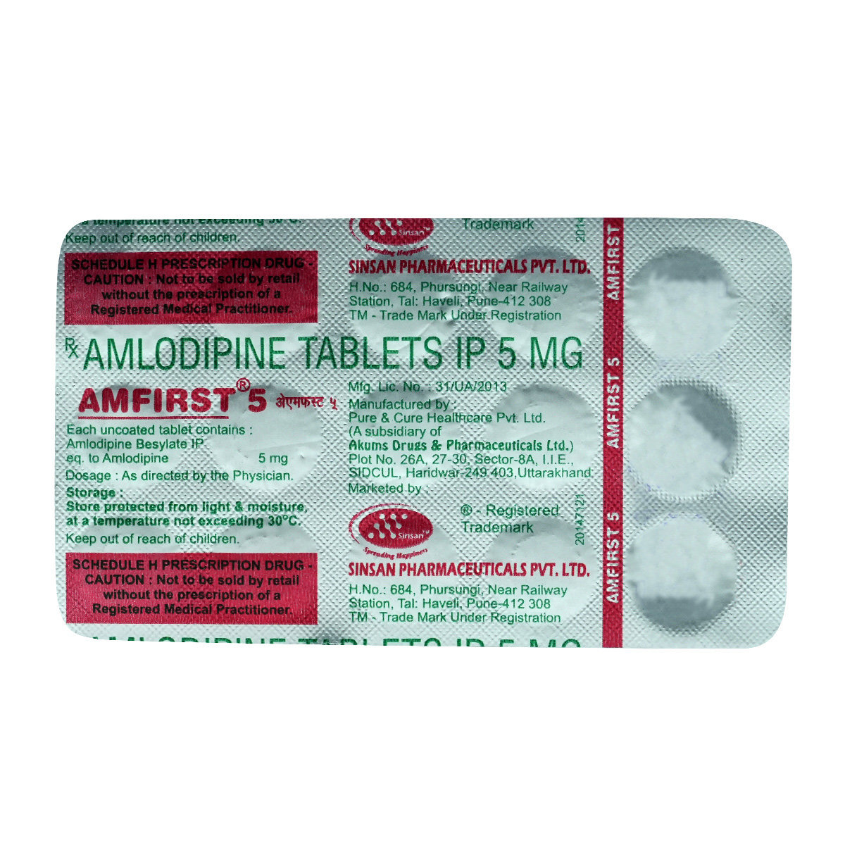 Amfirst 5 mg Tablet 15's, Pack of 15 TabletS Amfirst 5 mg Tablet 15's, Pack of 15 TabletS