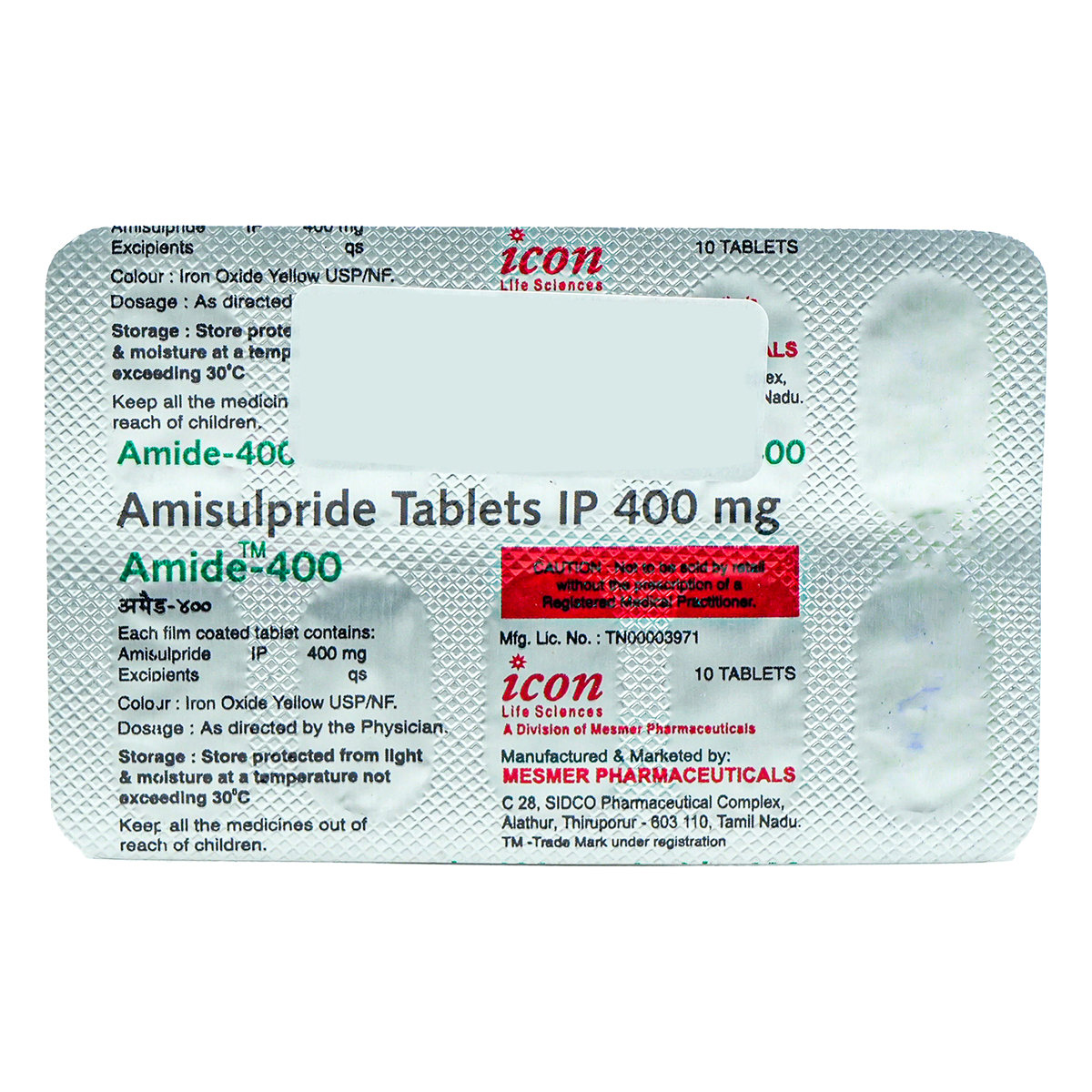 Amide-400 Tablet 10's, Pack of 10 TABLETS Amide-400 Tablet 10's, Pack of 10 TABLETS