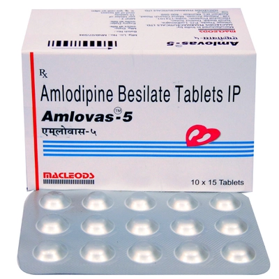 Amlovas-5 Tablet 15's, Pack of 15 TABLETS