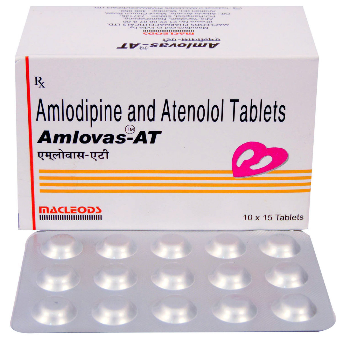Amlovas AT 5/50 Tablet 15's, Pack of 15 TABLETS Amlovas AT 5/50 Tablet 15's, Pack of 15 TABLETS