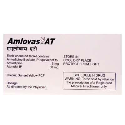 Amlovas AT Tablet 15's, Pack of 15 TABLETS