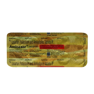 Amlozaar Tablet 10's, Pack of 10 TABLETS