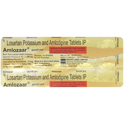 Amlozaar Tablet 10's, Pack of 10 TABLETS