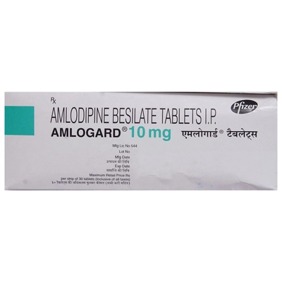 Amlogard 10 mg Tablet 30's, Pack of 30 TABLETS