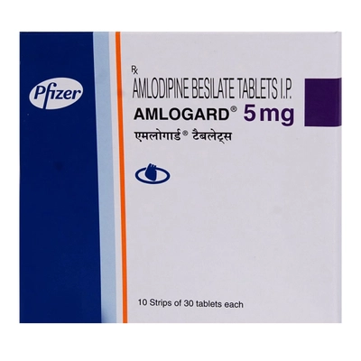 Amlogard 5 mg Tablet 30's, Pack of 30 TABLETS