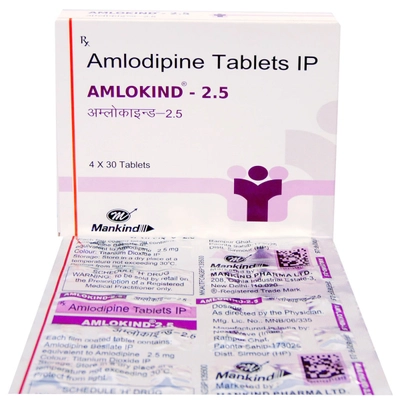 Amlokind-2.5 Tablet 30's, Pack of 30 TABLETS