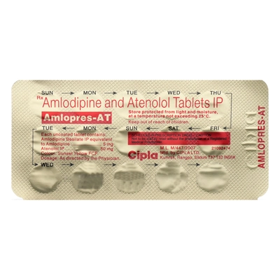 Amlopres AT Tablet 15's, Pack of 15 TABLETS