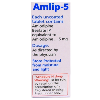 Amlip-5 Tablet 10's, Pack of 10 TABLETS