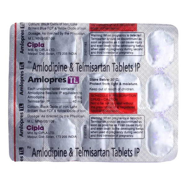 Amlopres TL Tablet 15's, Pack of 15